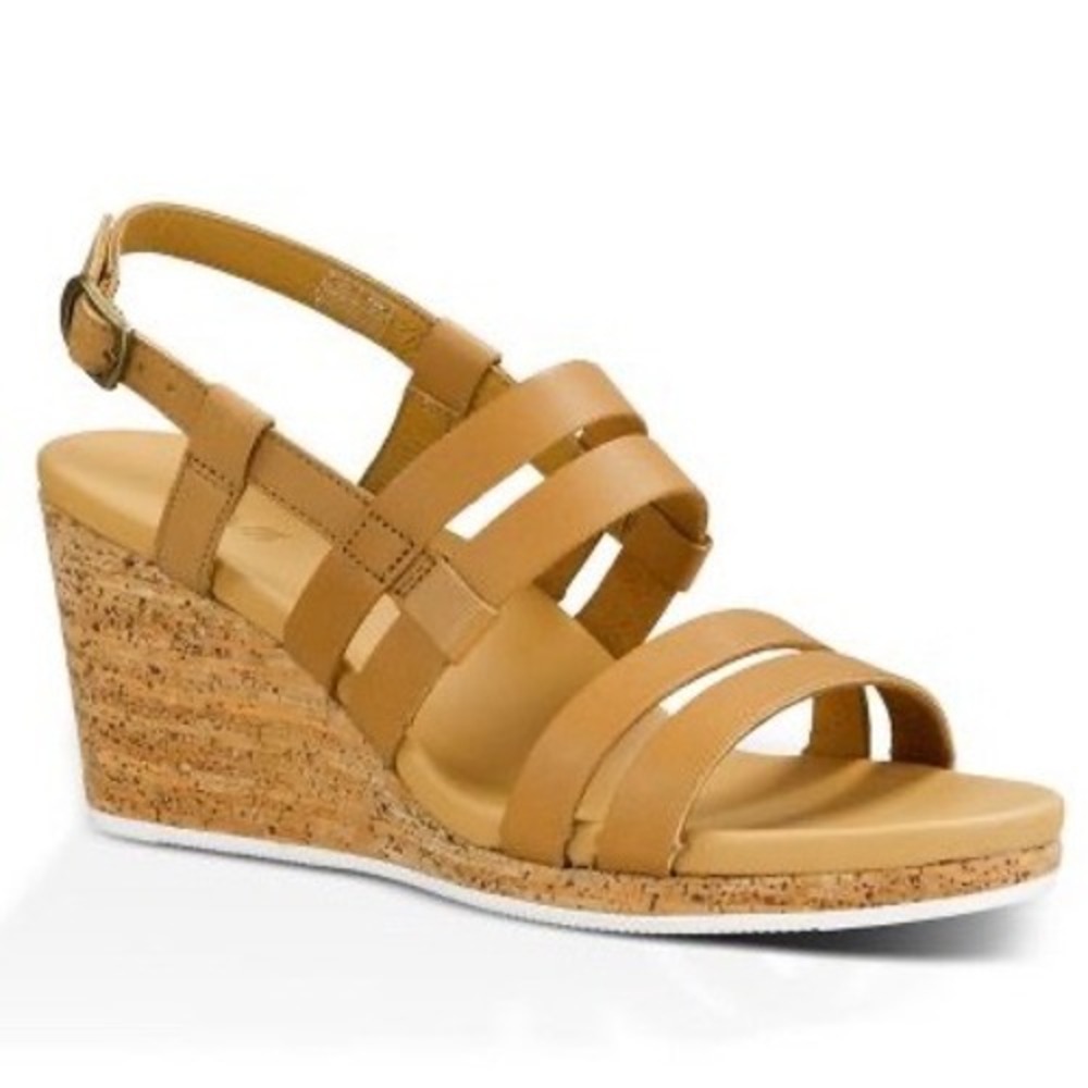 Teva Arrabelle Universal Strappy Slingback Wedge Sandal Tan Sz 7 Gorpcore Sporty